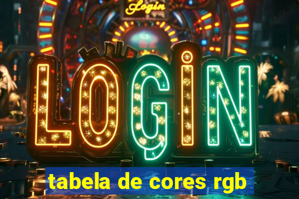 tabela de cores rgb